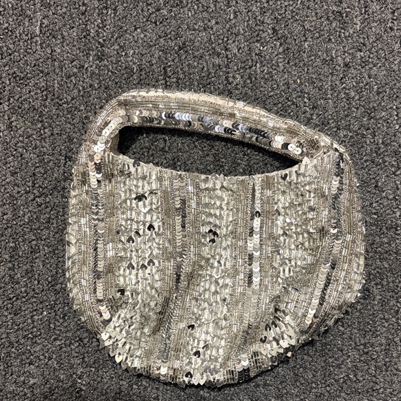 Silver Sequin Women's Bag - Picture 2 of 4